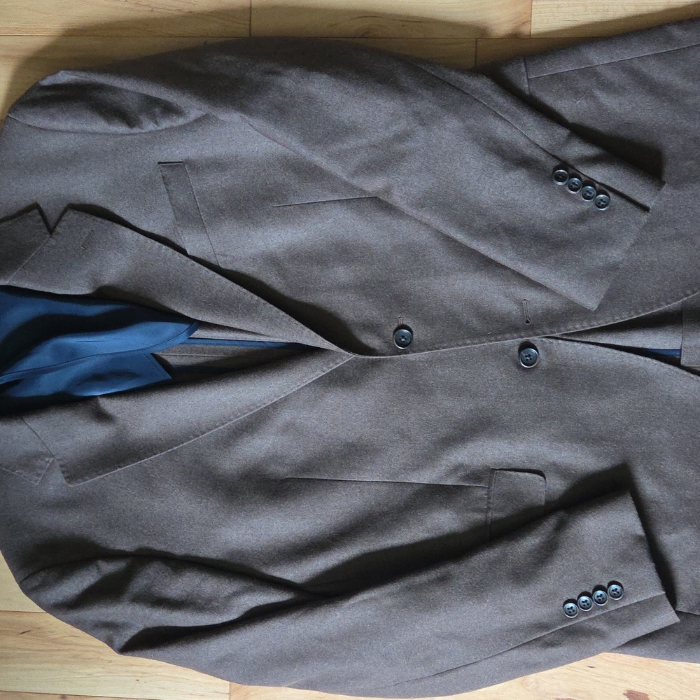 Bonobos Italian Wool 42r Standard Fit Blazer Brown - Picture 2 of 8